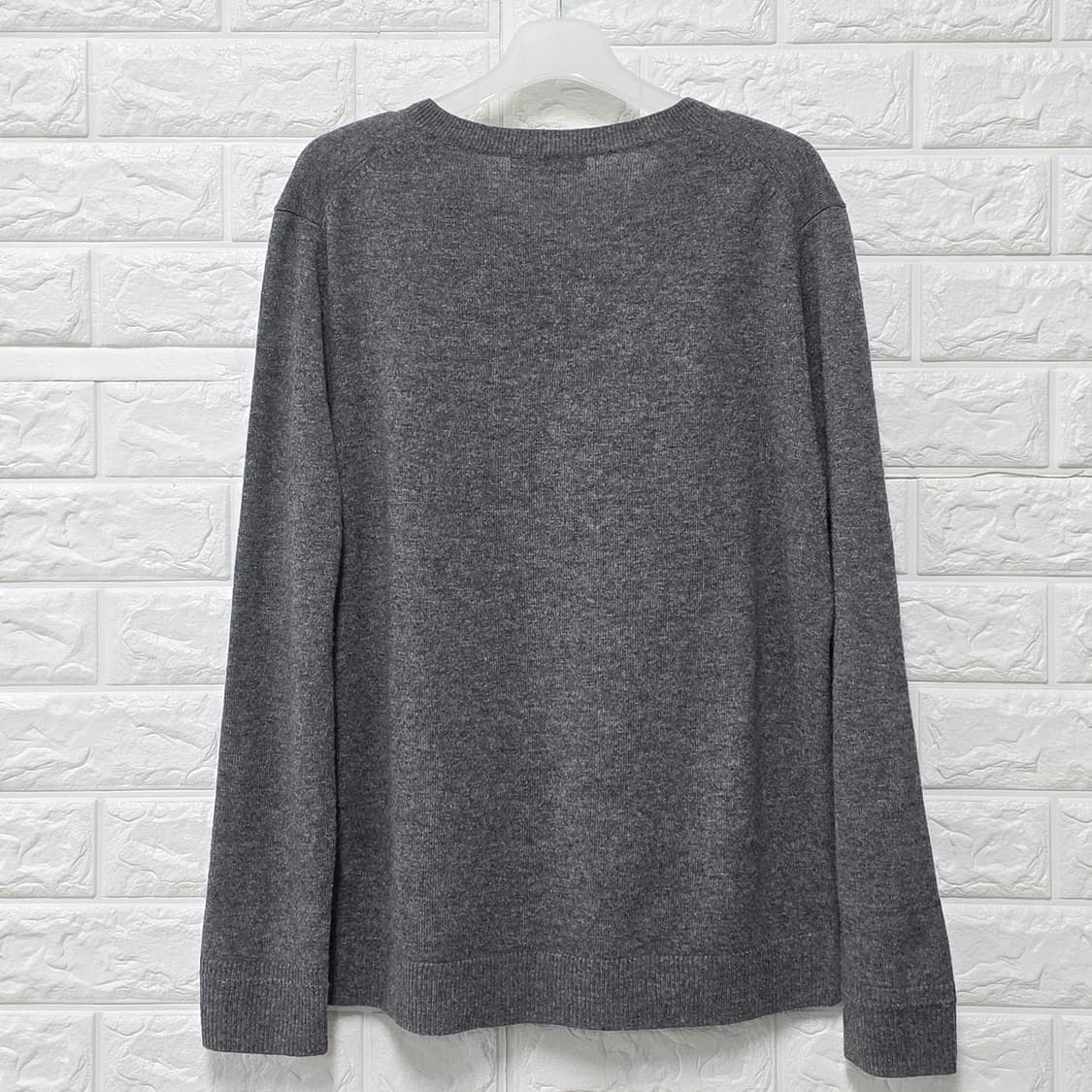 택포_ 헤지스 캐시미어 V넥 니트 그레이 95 상품이미지4