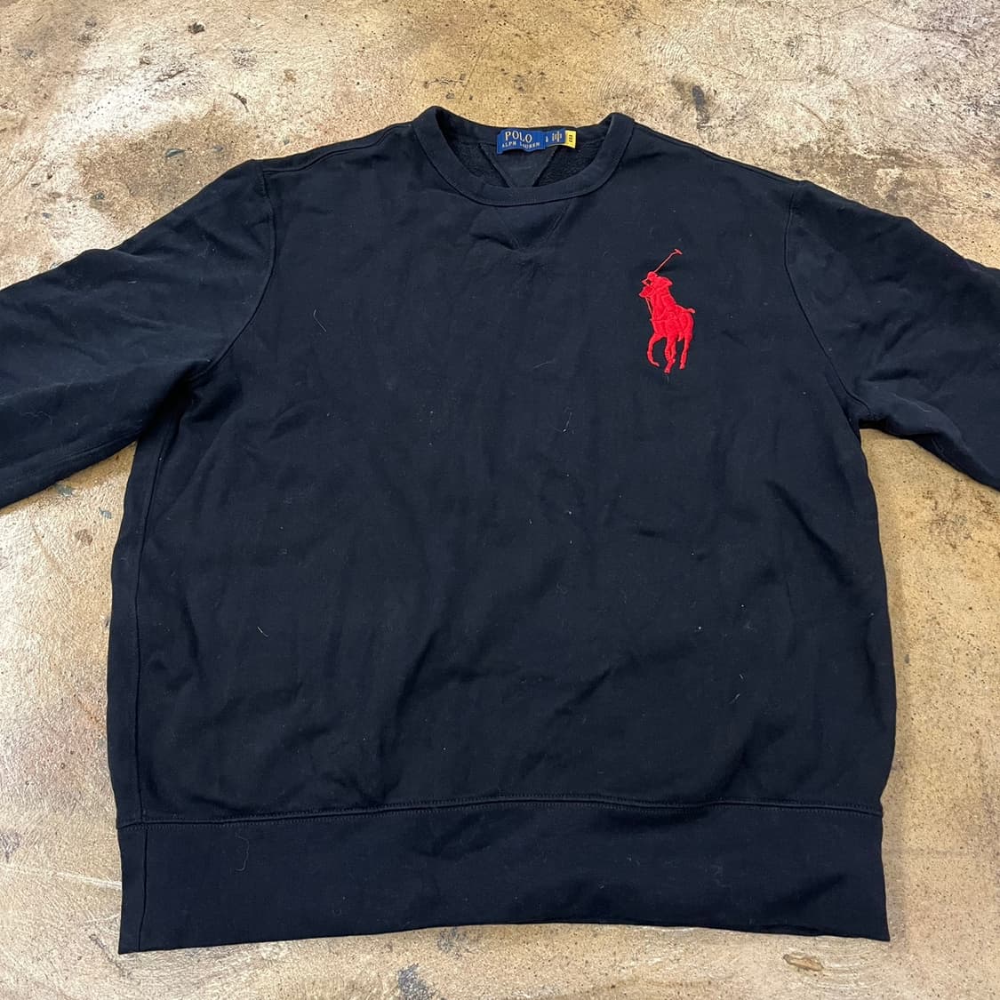 폴로 랄프로렌 검빨 블랙 레드 빅포니 맨투맨  상품이미지3