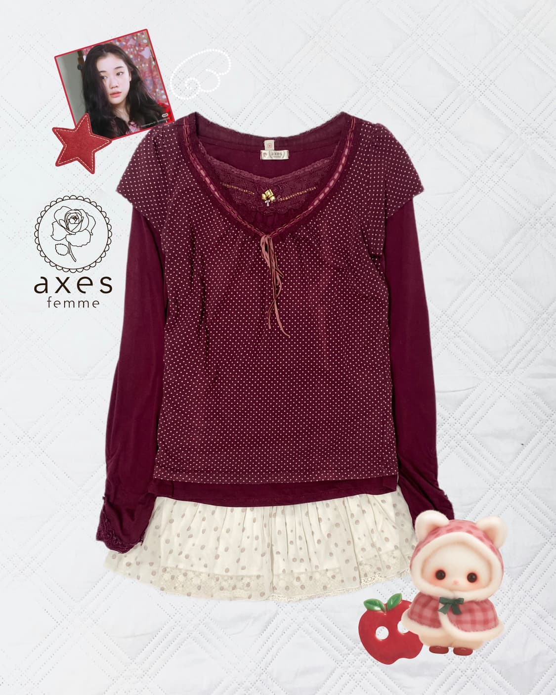 ꒰ঌ 체리와인 🍒 도트 세트 ໒꒱ 상품이미지1