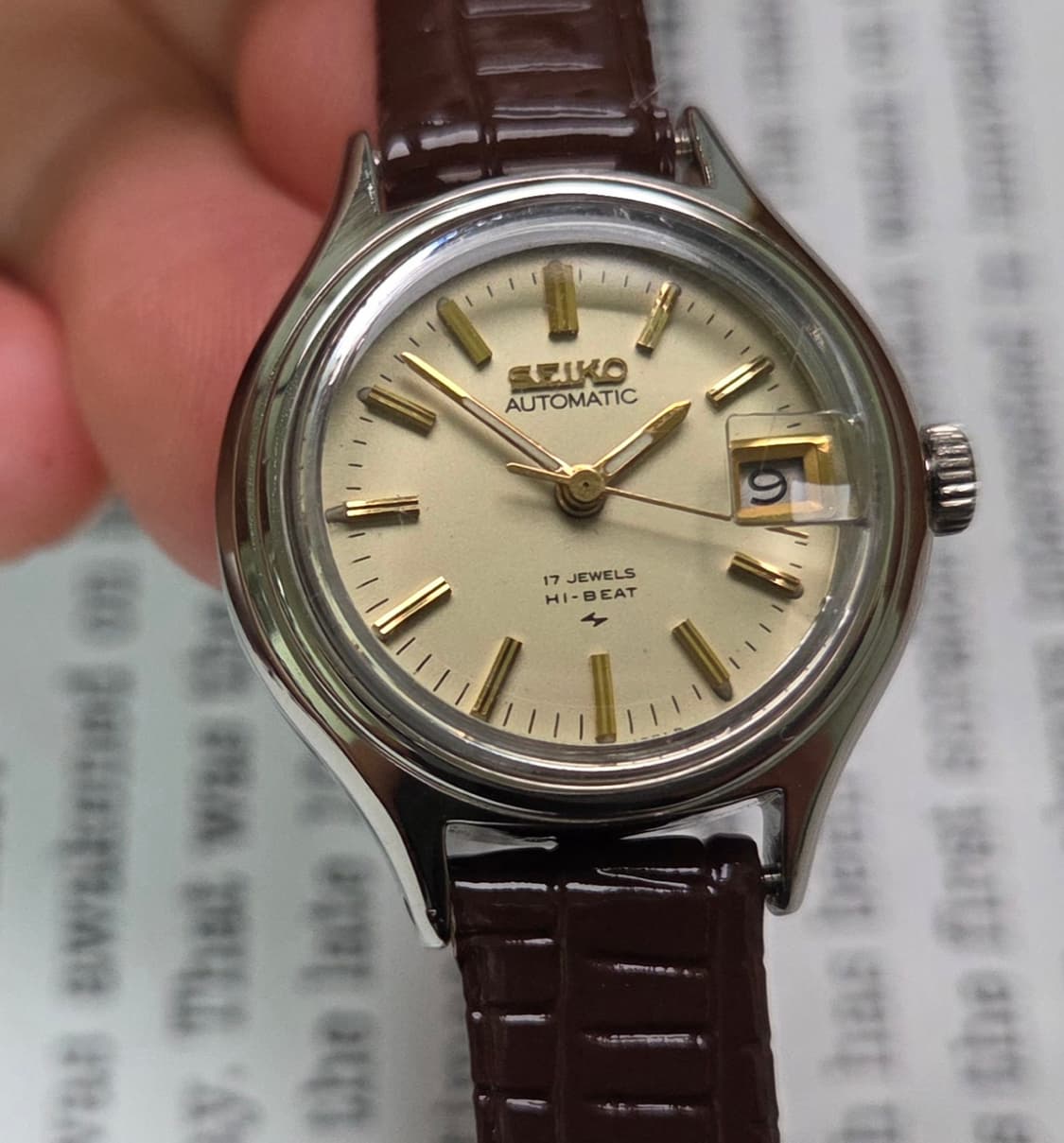 레어] 빈티지 세이코 고진동 하이비트 샴골판 여성용 오토매틱  상품이미지3