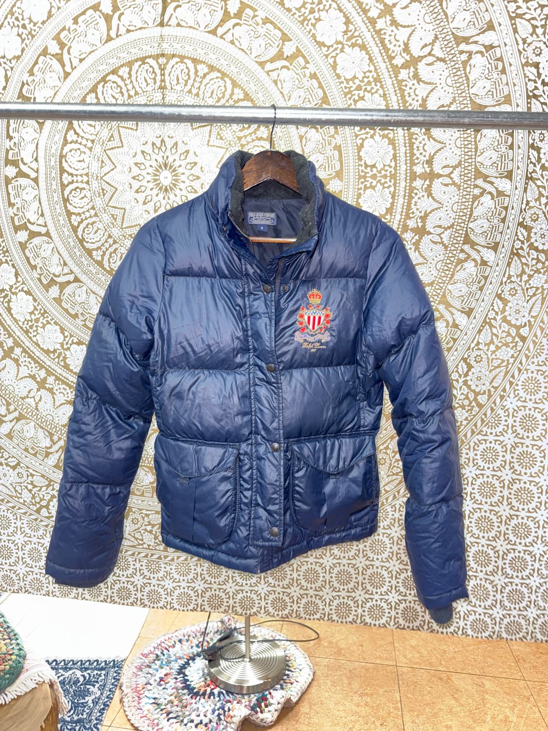 폴로진스 여성 성조기 자수 덕다운 패딩  상품이미지2