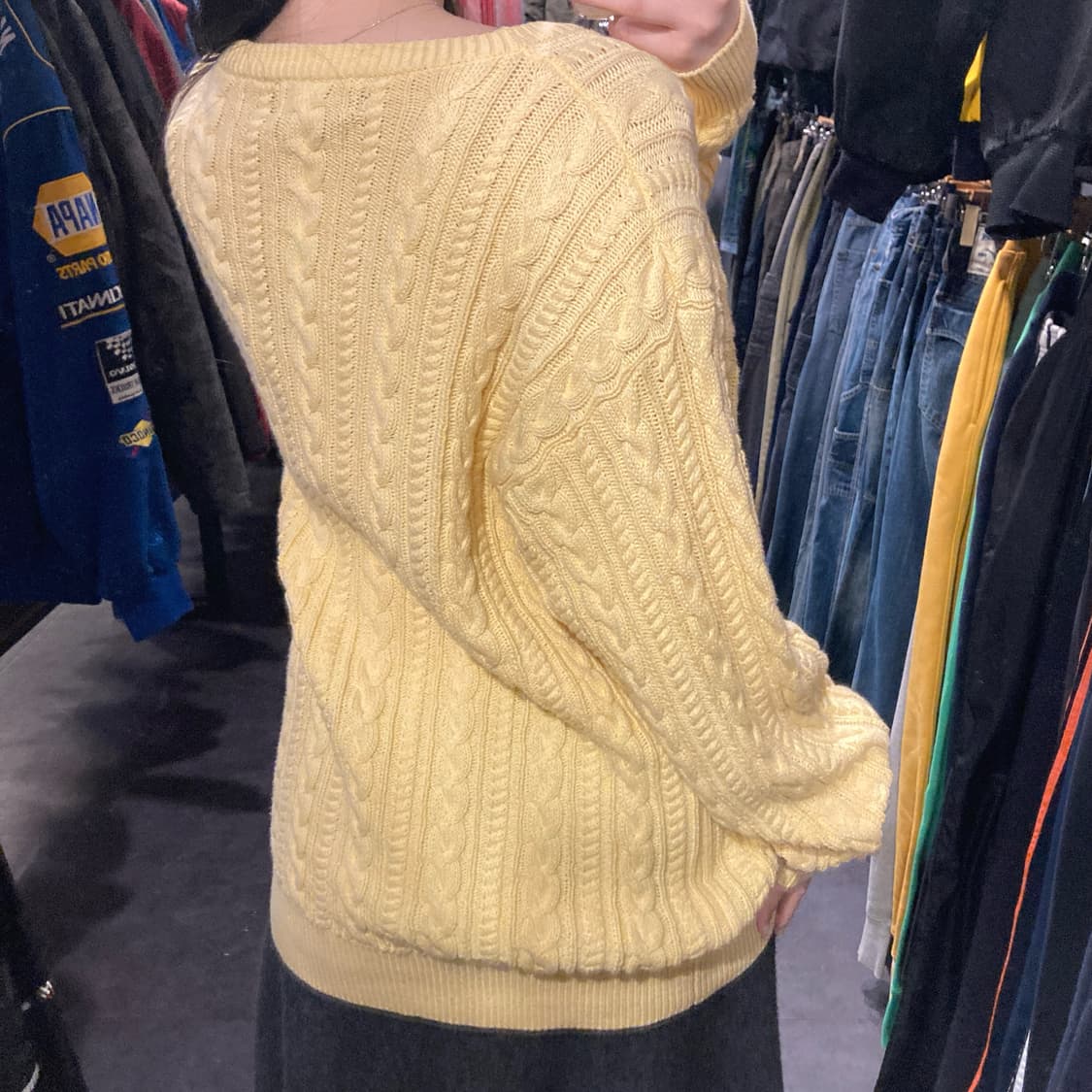 [IM] 브룩스브라더스 루즈핏 케이블 니트 옐로우 상품이미지7