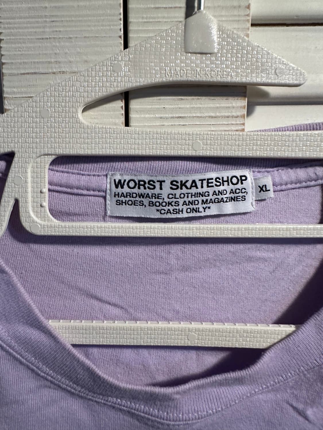워스트 스케이트샵 WORST SKATESHOP 롱슬리브 XL 연보라 상품이미지2