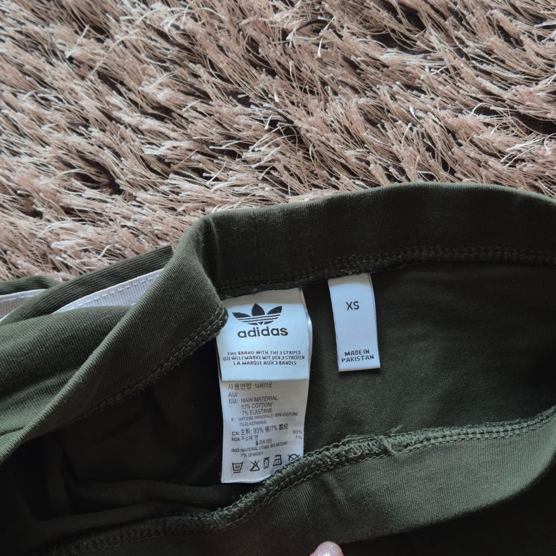 아디다스 오리지널스 3 스트라이프 타이즈/레깅스 - 카키xs 상품이미지4