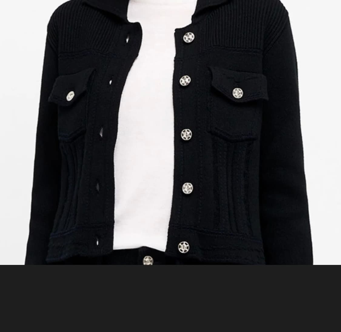 샤넬 배리 BARRIE 블랙 니트 자켓 상품이미지3