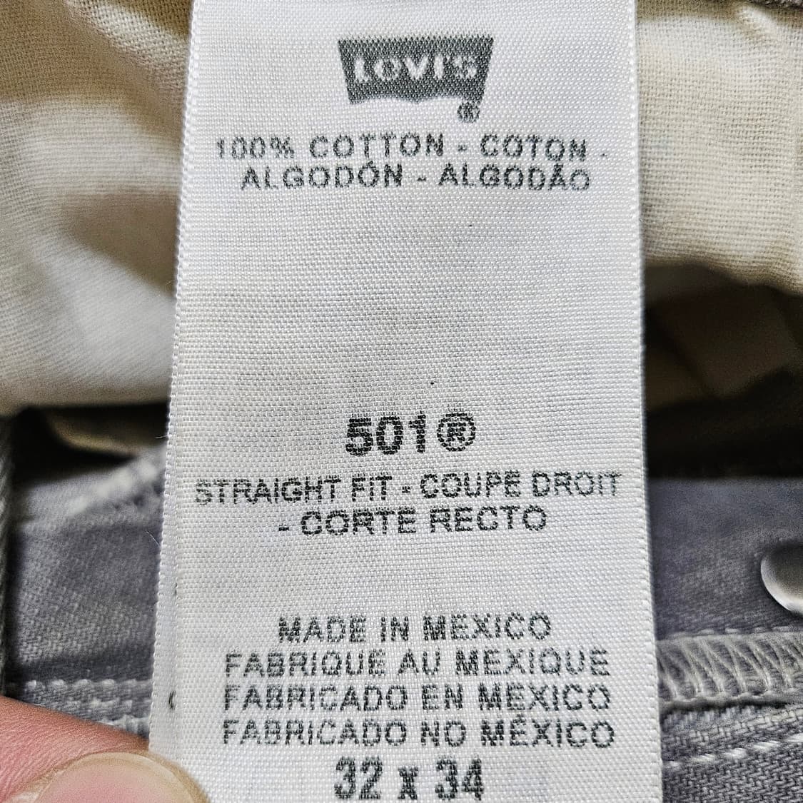 [32][리바이스] 00's 501®오리지널 스트레이트핏 워시드 그레이 상품이미지8