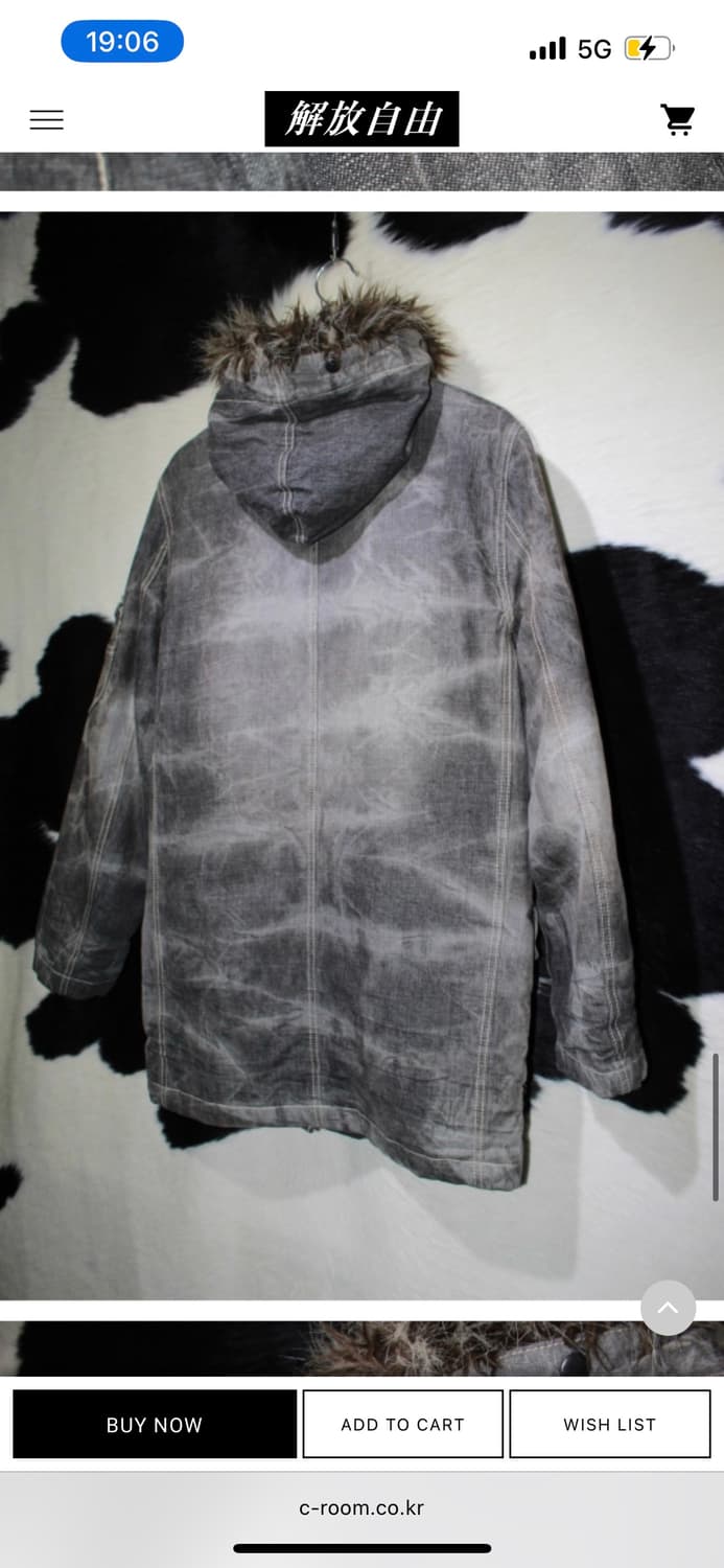Y2K Washing Half Coat M 상품이미지5