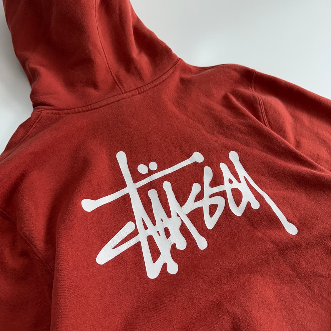 Stussy 스투시 피그먼트 오렌지 스탁 후드티 상품이미지2
