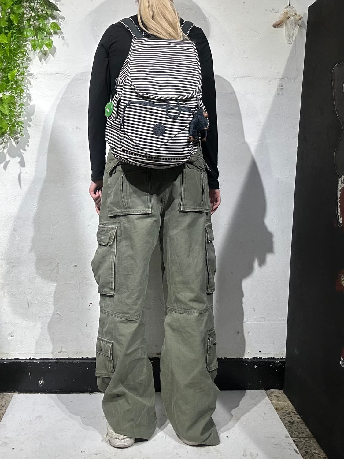 키플링 블랙 줄무니 키치 y2k 미니 백팩 가방 상품이미지3