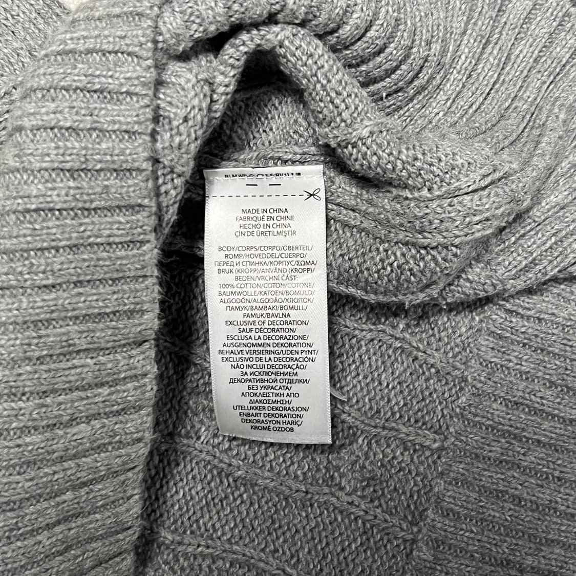M 폴로랄프로렌 그레이 케이블 니트 상품이미지5