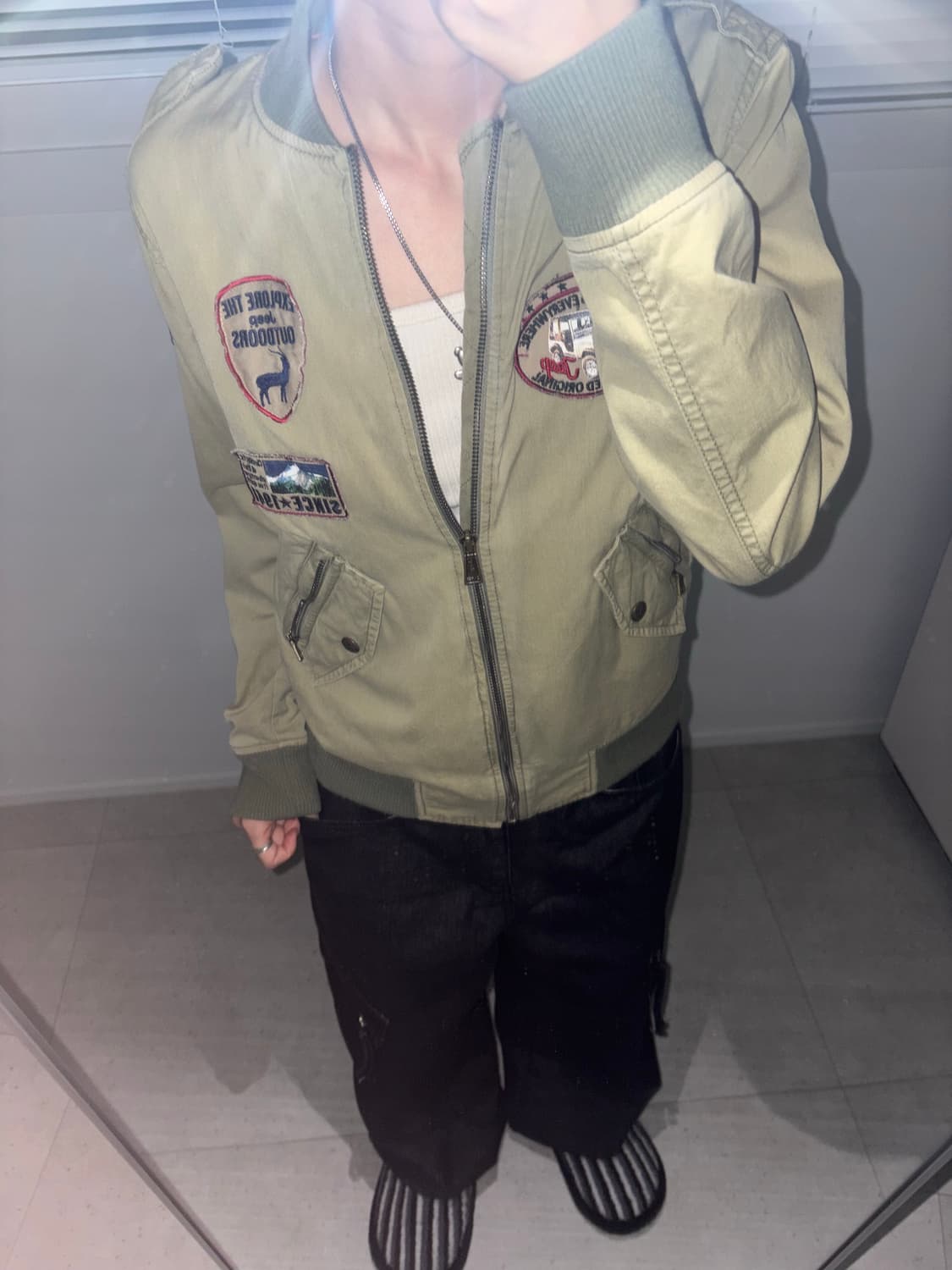 지프 카키 빈티지 자켓 상품이미지2