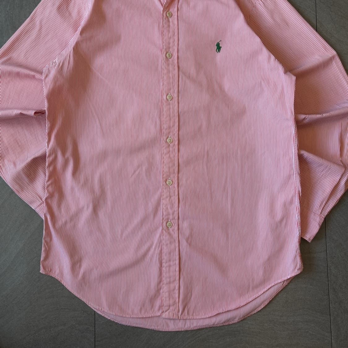 폴로 정품 레드 스트라이프 포플린 멀티 로고 셔츠 상품이미지4