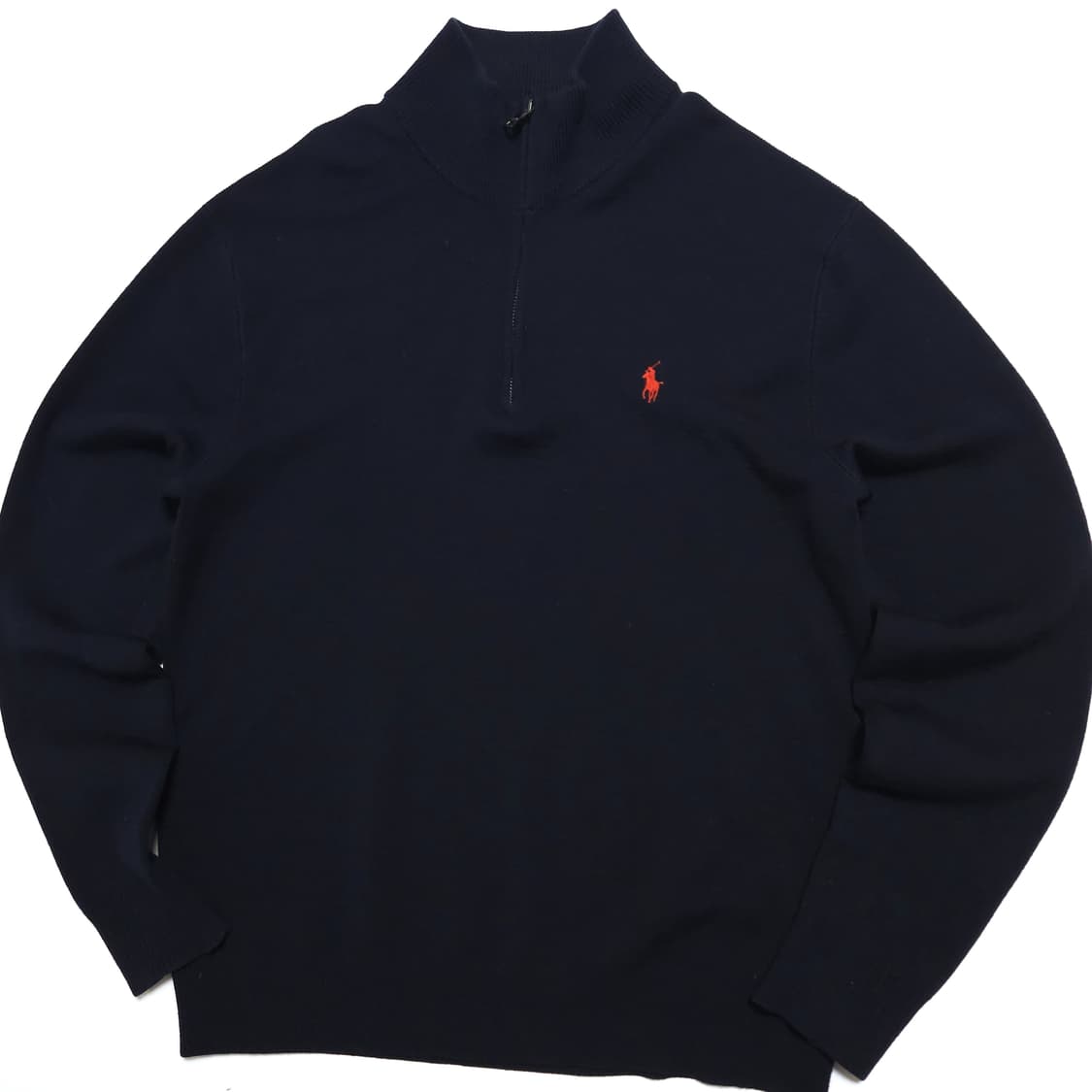 폴로 랄프로렌 메리노 울 반집업 니트 네이비 상품이미지3