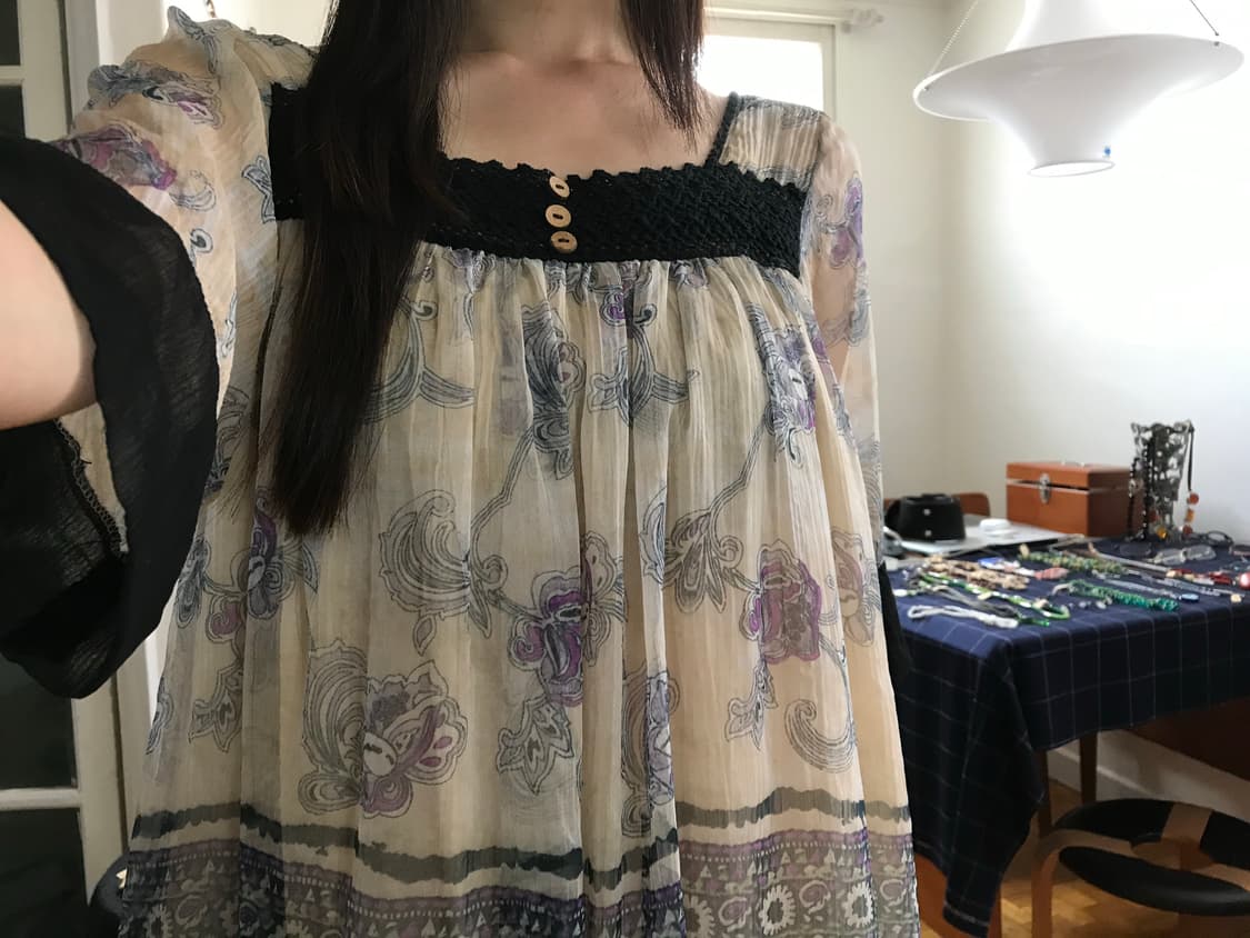vintage pattern blouse 상품이미지5