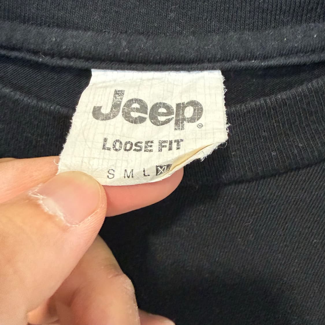 JEEP 지프 백프린팅 루즈핏 코튼 반팔티  XL 상품이미지3