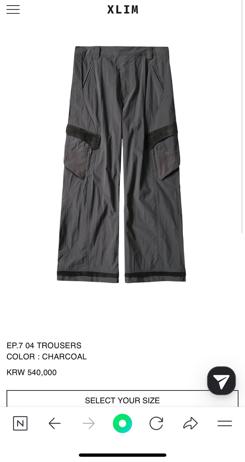 엑슬림EP.7 04 TROUSERS CHARCOAL 상품이미지1
