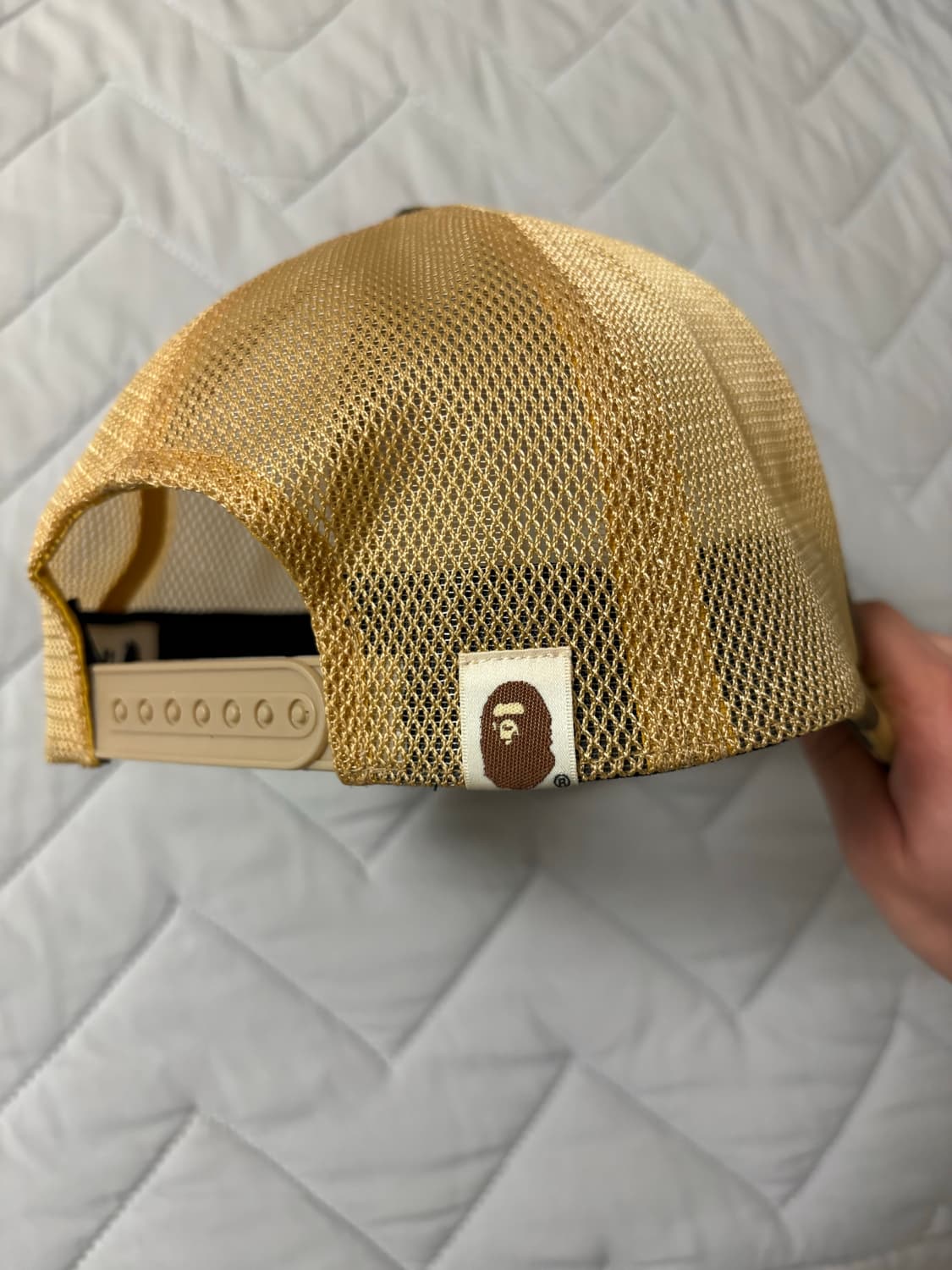 스투시 x 베이프 트러커 캡 옐로우 (판매) 상품이미지4