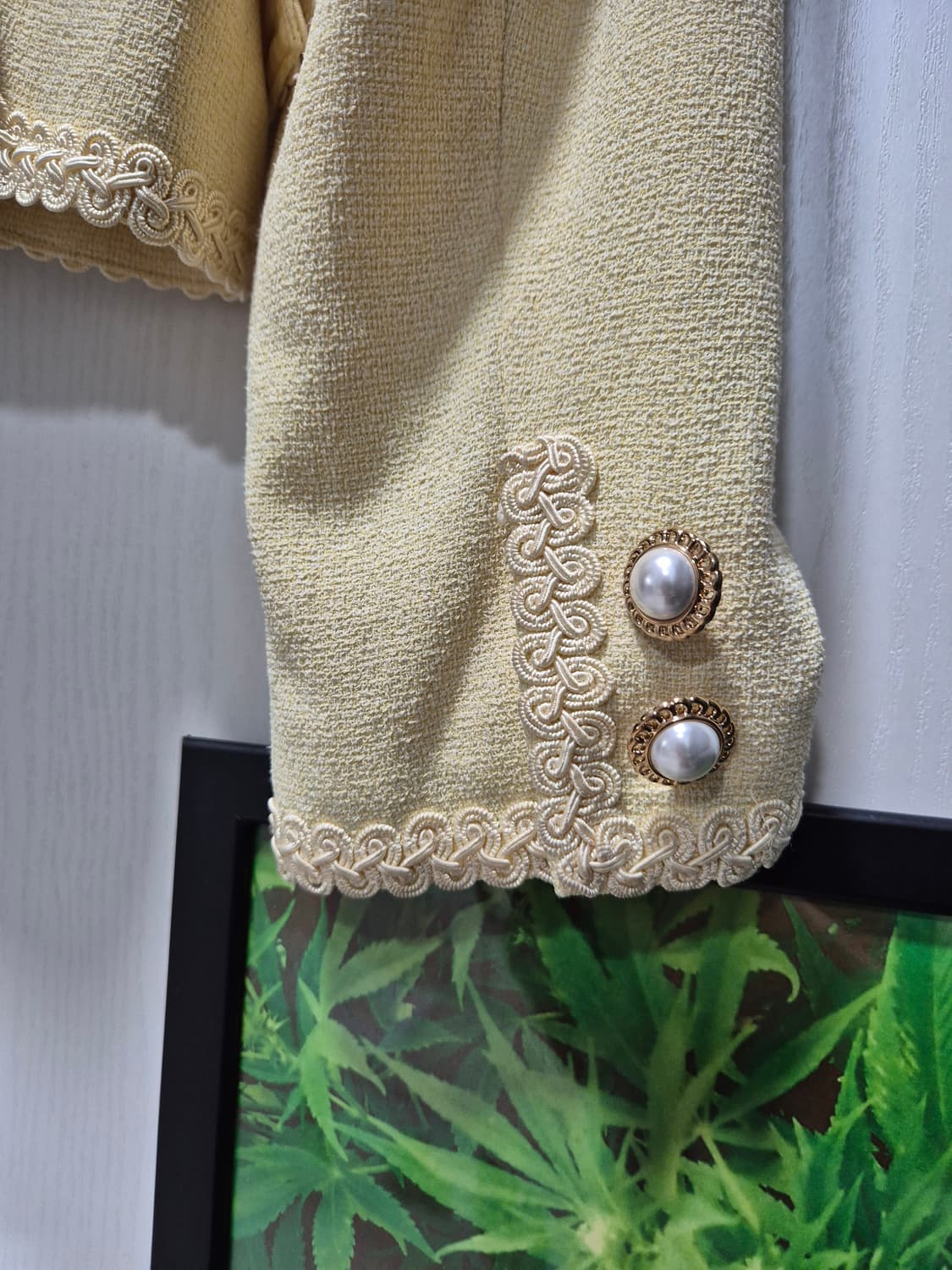 (세일)(새상품)MDILOVEWEAR 레이스 트위드 자켓 버터색 상품이미지8