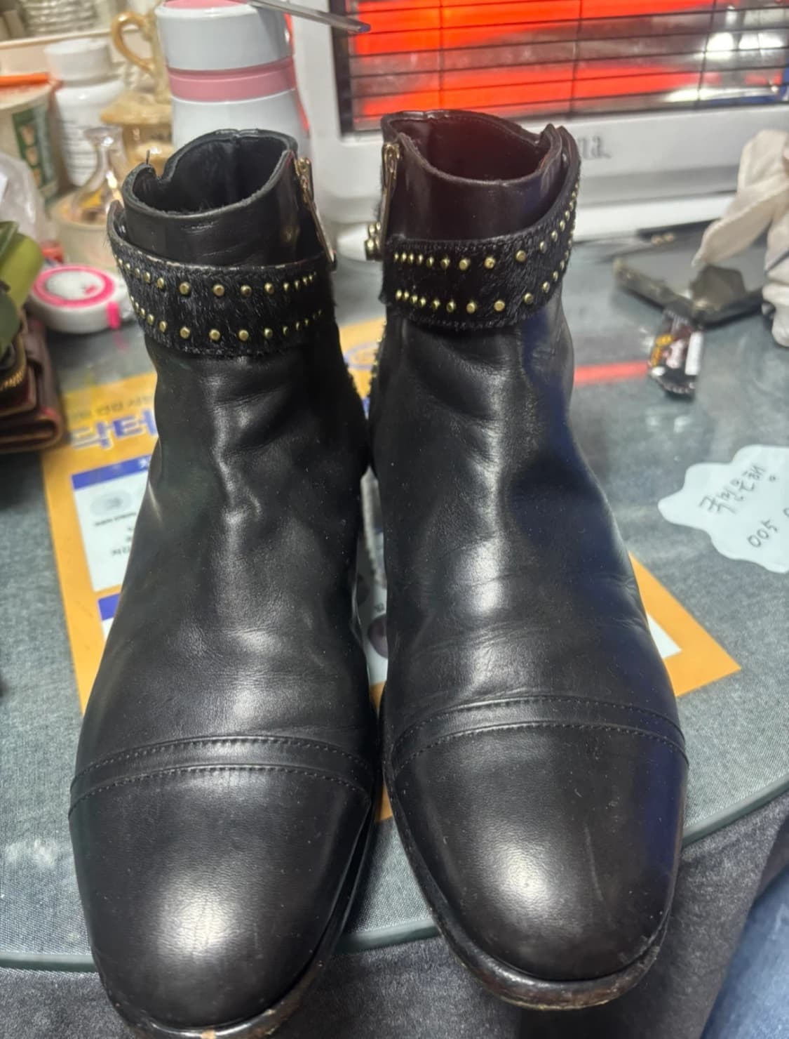 TIME POSTMODERN 블랙 앵클 부츠 상품이미지4