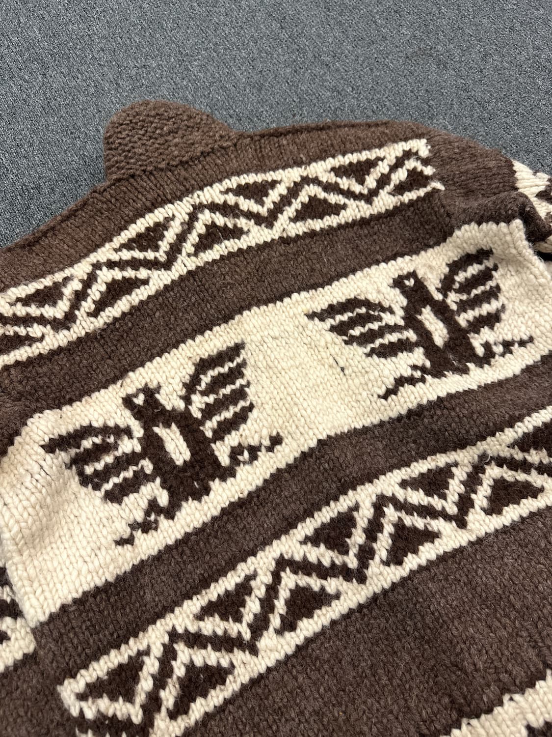 빈티지 코위찬 니트 집업 스웨터 상품이미지6