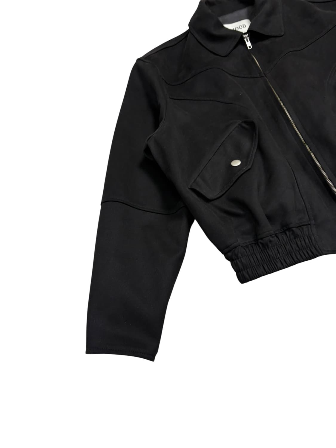 엘무드 울 블루종 자켓 블랙 상품이미지3