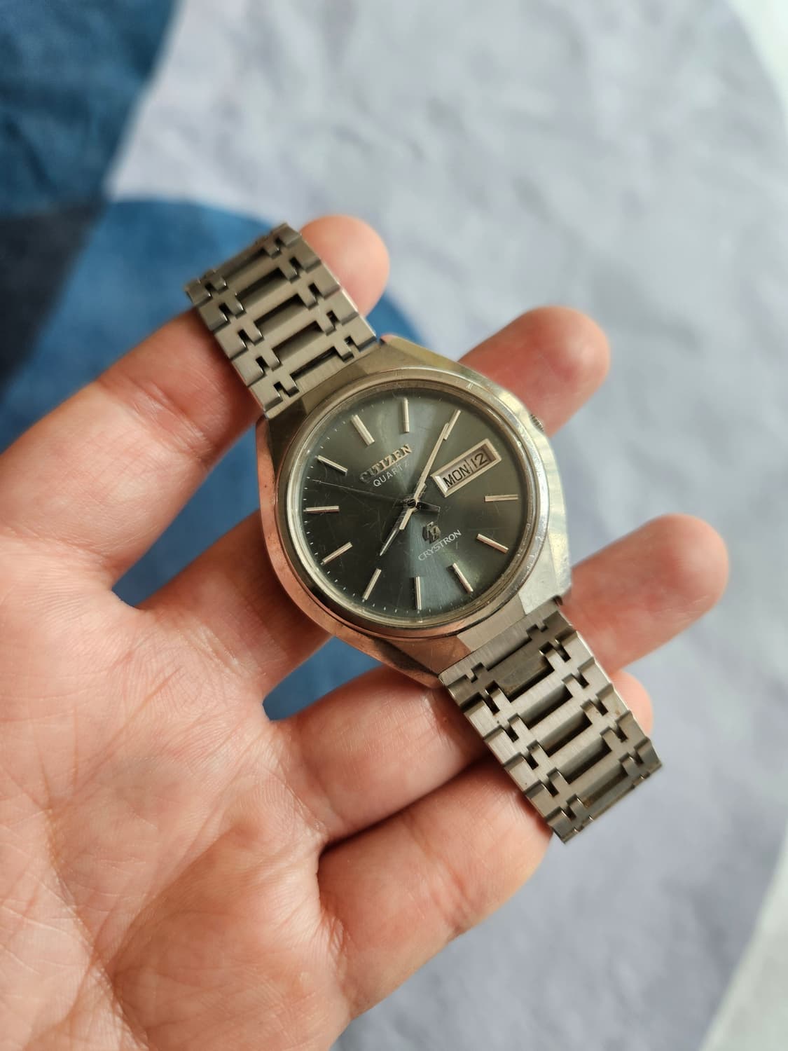 1978s 시티즌 크리스토론 초희귀 빈티지 - 딥그린 선레이 다이얼 상품이미지5