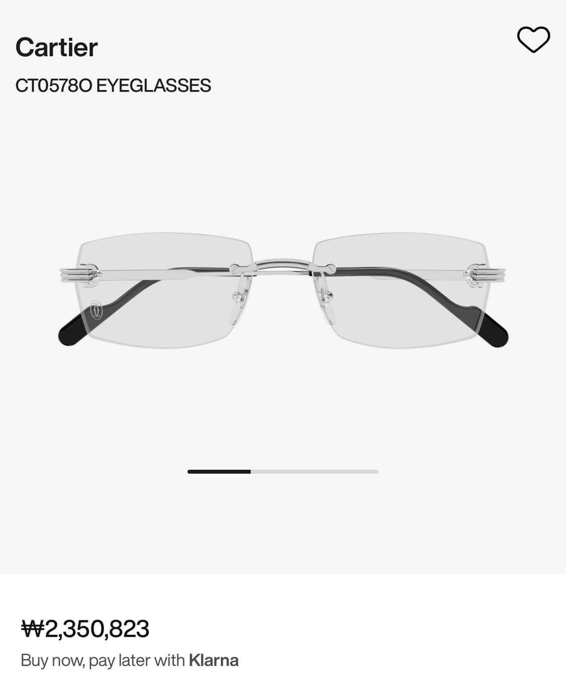 까르띠에 CT0578O 무테 상품이미지1