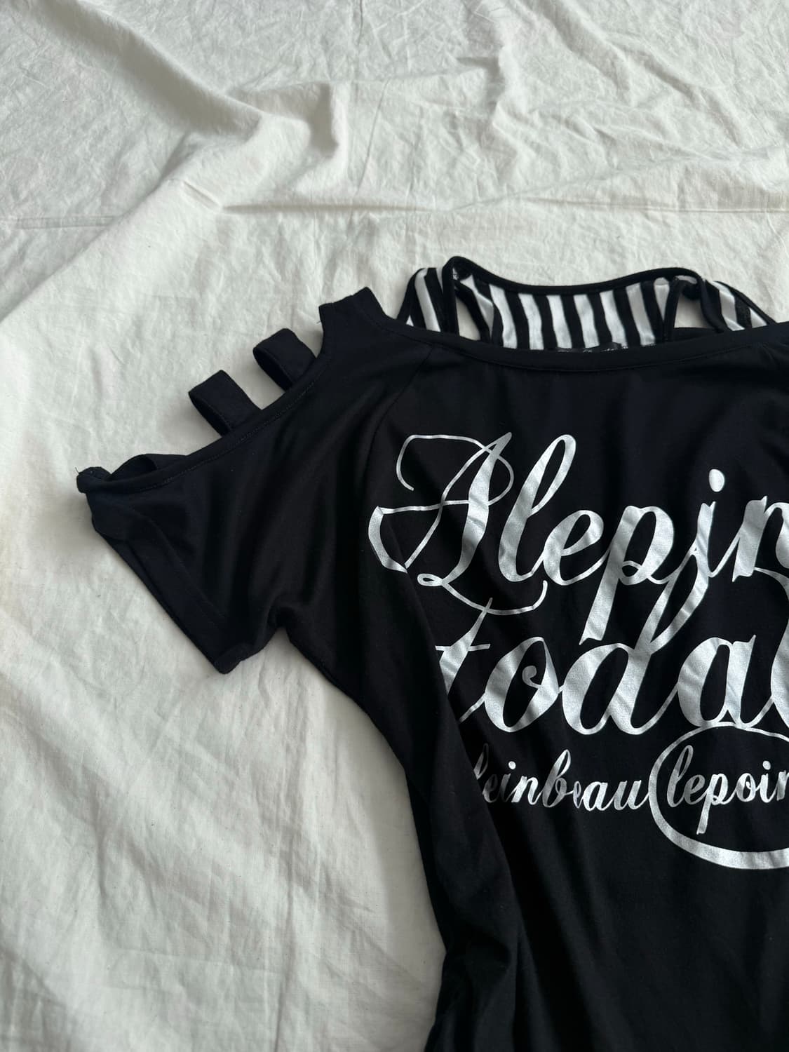 블랙 펑크 락시크 반팔탑 상품이미지3