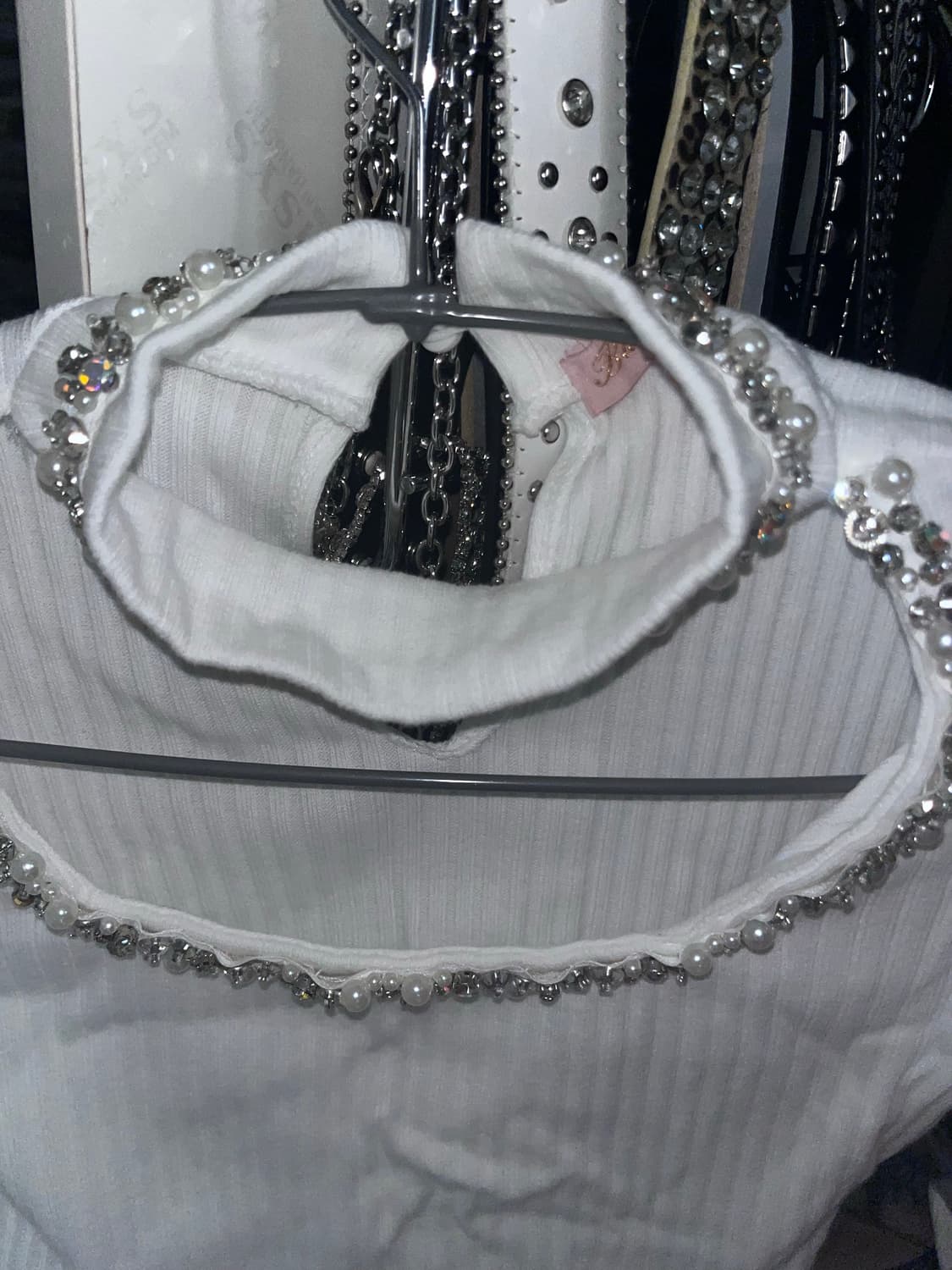 <새상품>베메클 쥬얼 초커티 화이트 상품이미지3