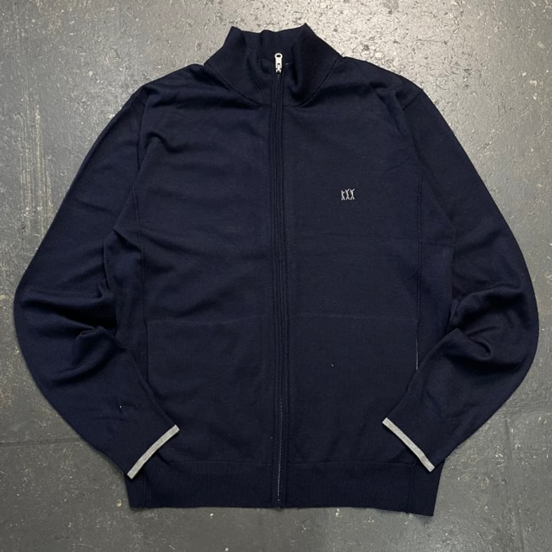 100 헨리코튼 니트집업 상품이미지1