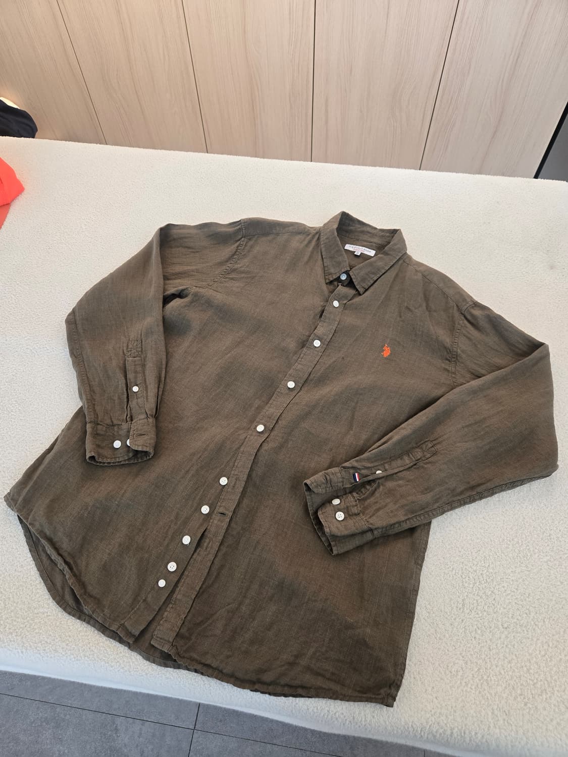 U.S. 폴로 어쌔신 크리드 린넨 셔츠 카키 105 상품이미지1