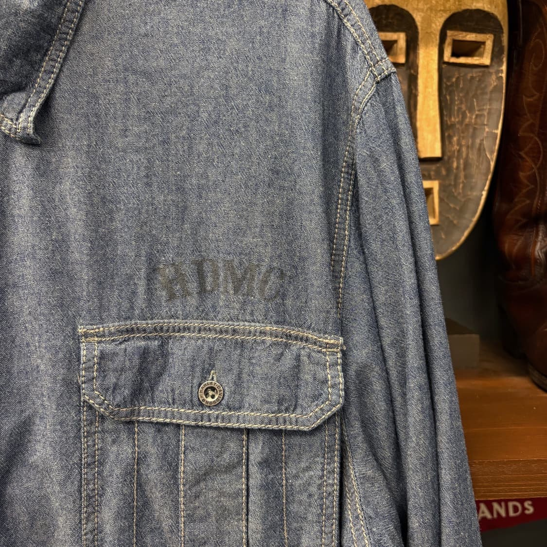 10s 할리데이비슨 HDMC 레이싱 헤리티지 #1 데님워크 셔츠 N283 상품이미지5