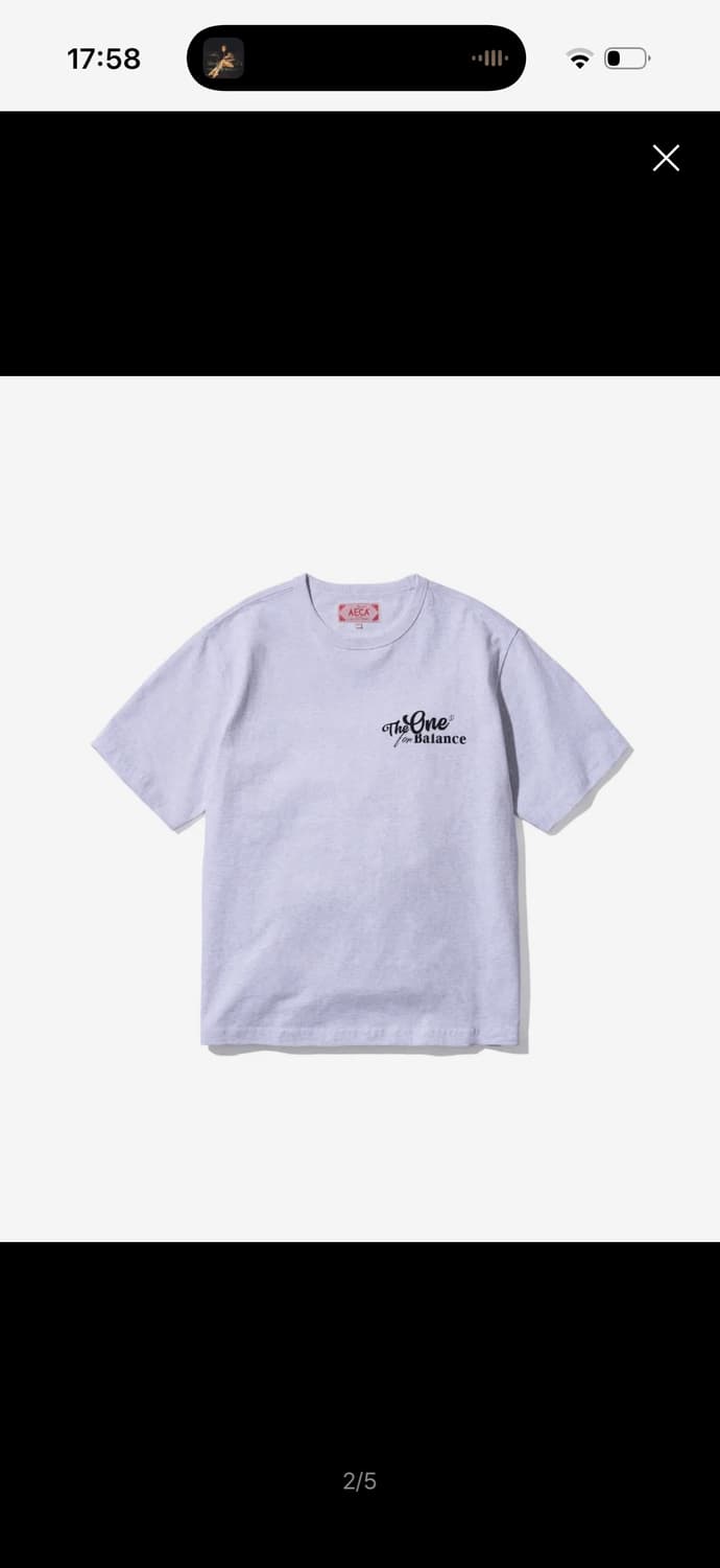 에이카화이트 MUTUAL SIGN HALF SLEEVE TEE 반팔 L 상품이미지2
