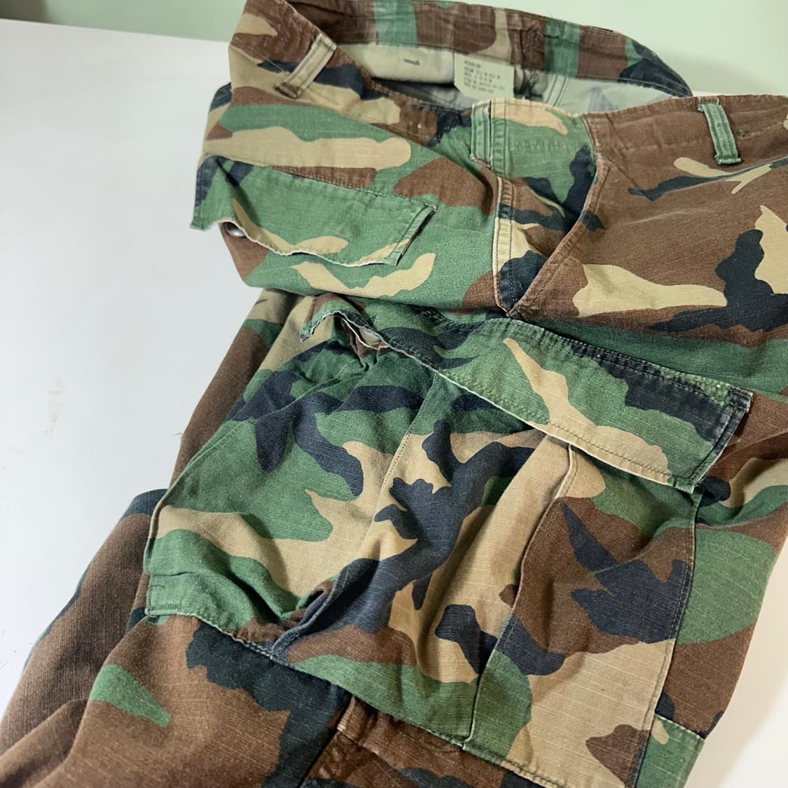 M-LONG 버튼플라이 레귤러핏 US ARMY 버뮤다팬츠 상품이미지1