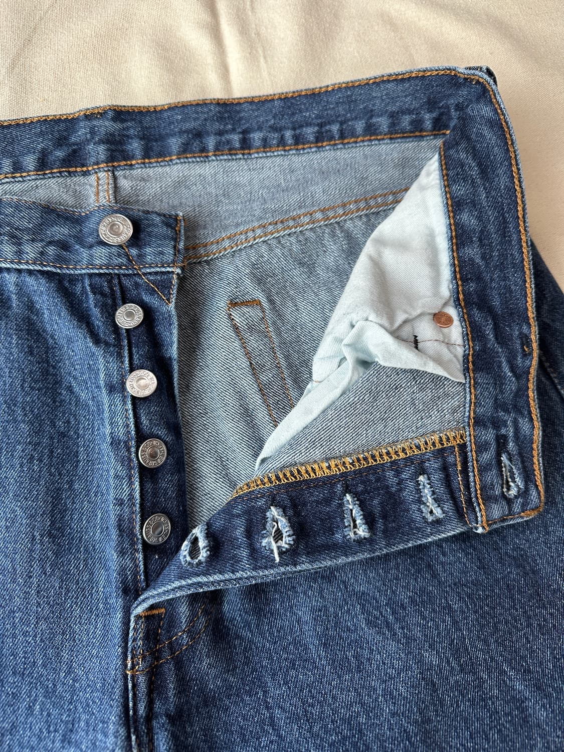 리바이스 501 중청 데님팬츠 33 상품이미지3