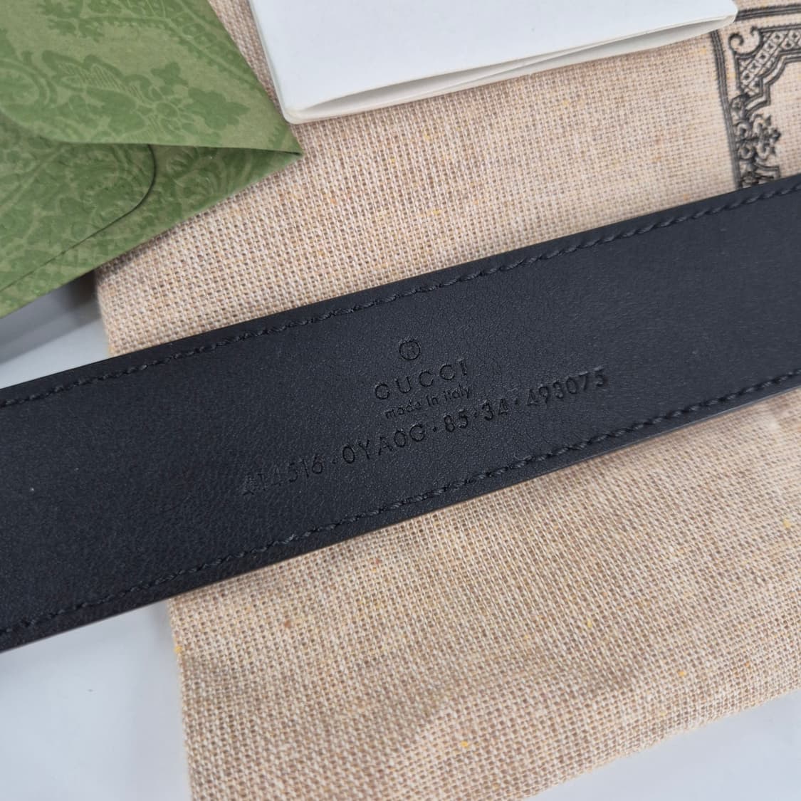 [85사이즈] 구찌 GG 마몬트 벨트 블랙 (414516) 상품이미지4