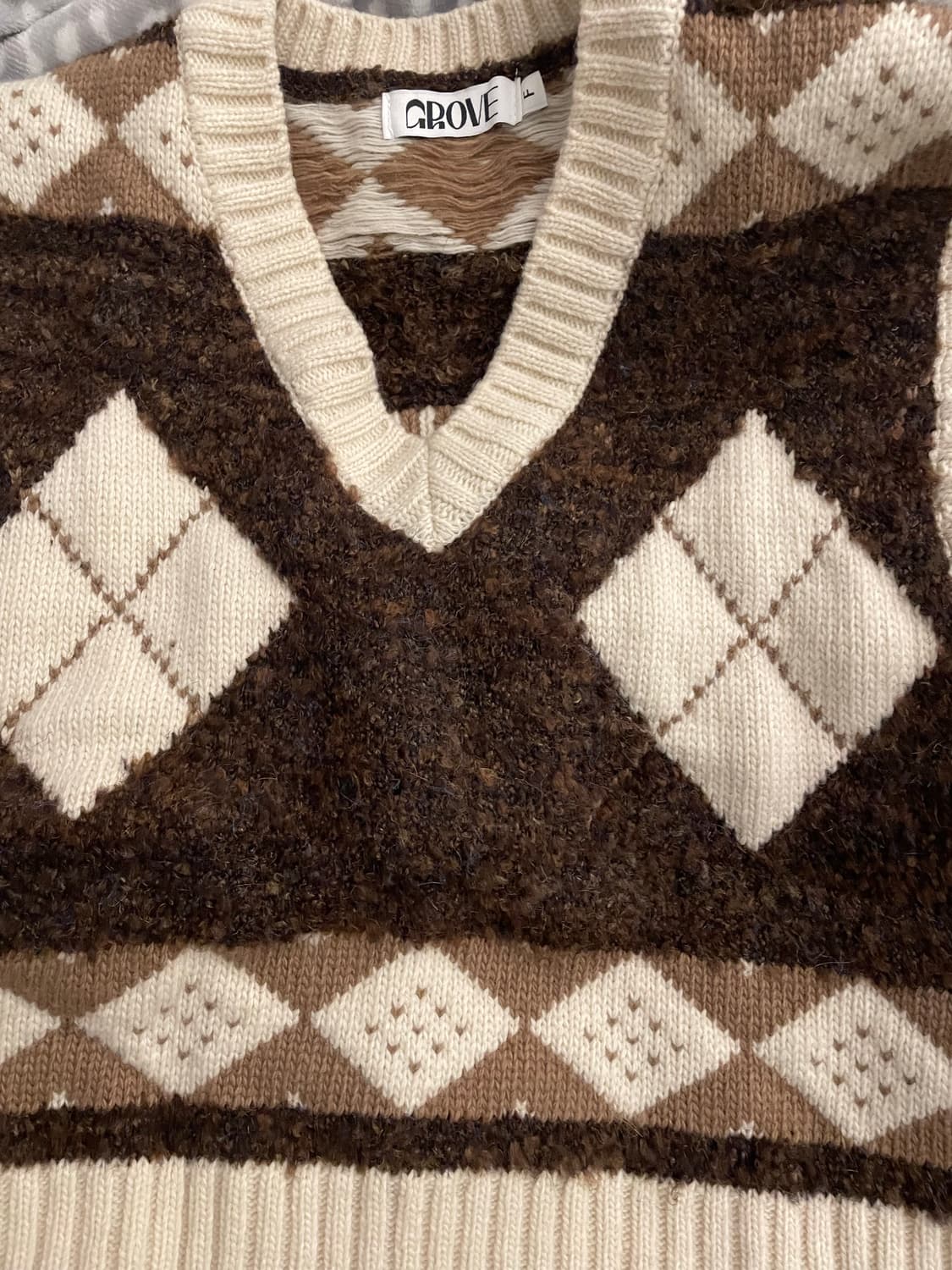 그로브 pile vest brown 상품이미지4