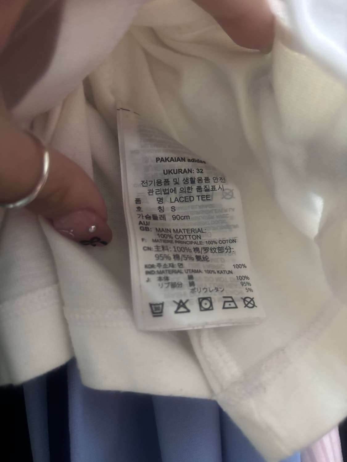 아디다스 사이드 아일렛 링거티 흰검 S 상품이미지5