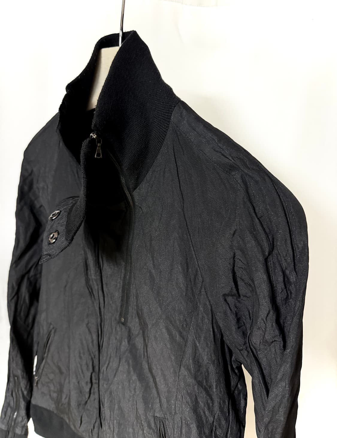 The Viridi anne 밀리터리 2way 사선 라이더 자켓 상품이미지2