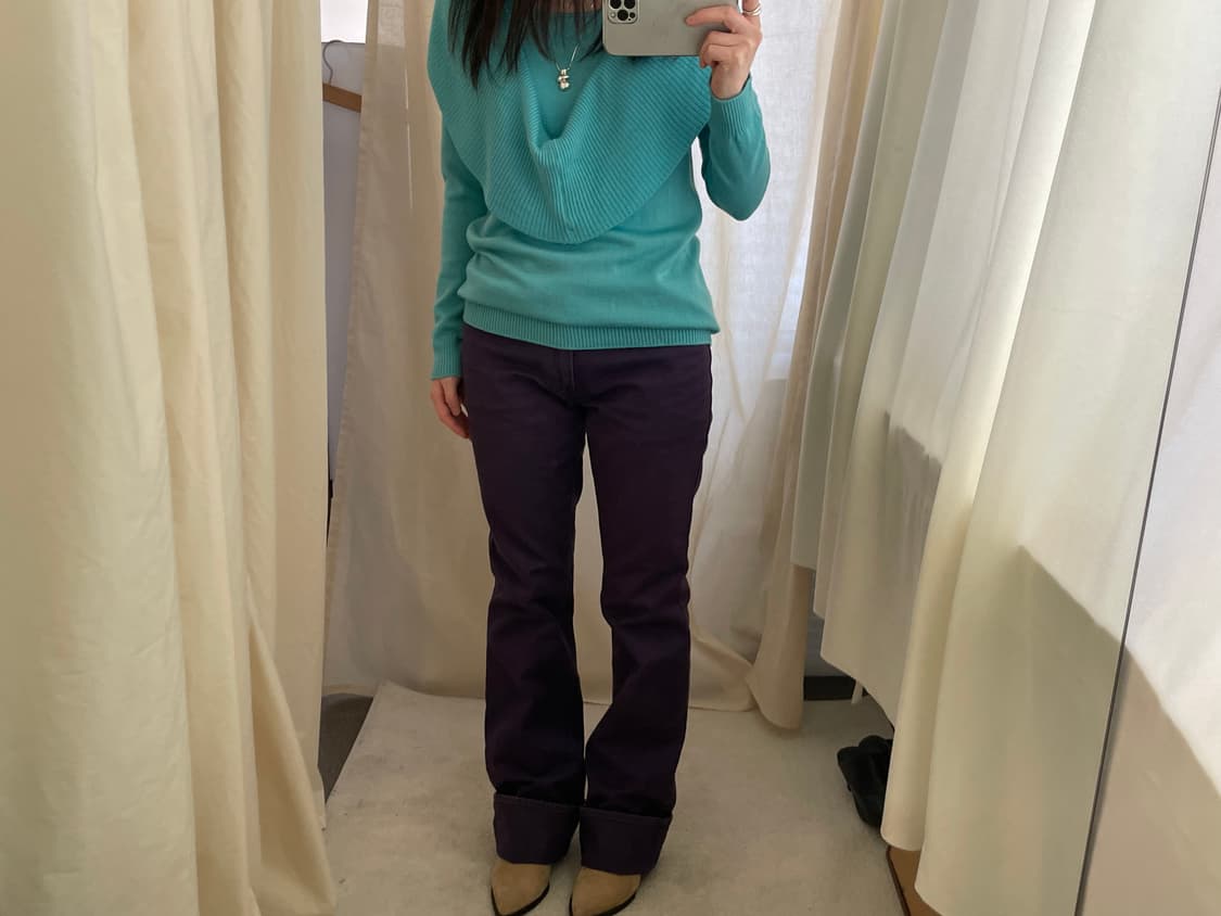 vintage semi boots cut cotton pants 상품이미지8