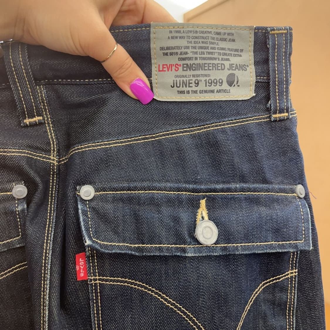 리바이스 엔지니어드진 빅포켓 베이직 데님팬츠 30인치 C06876 상품이미지5