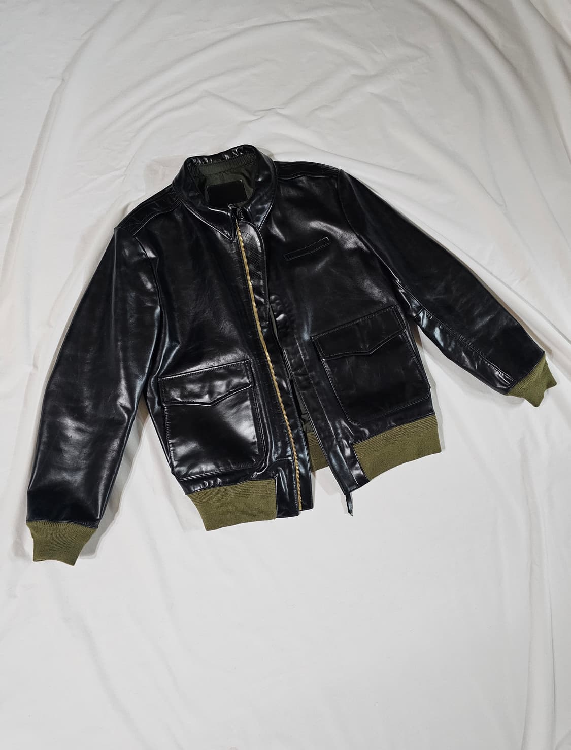 [빈티지] A-2 플라이트 밀리터리 레더 자켓 재킷 / 블랙 상품이미지1