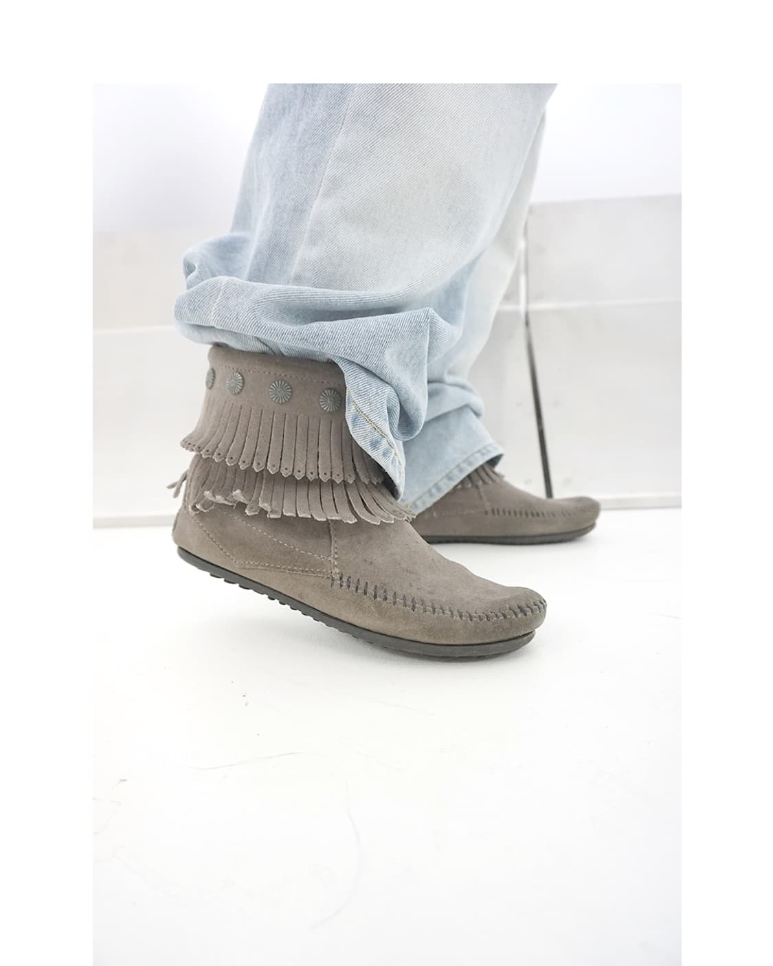 Minnetonka 프린지 부츠 스웨이드 상품이미지8