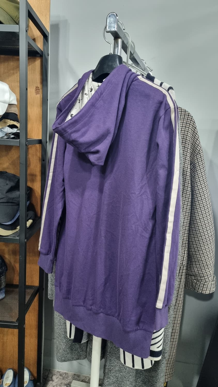 레이디용) 오니츠카타이거 퍼플 트랙후드집업(기모) s사이즈 새제품 상품이미지4