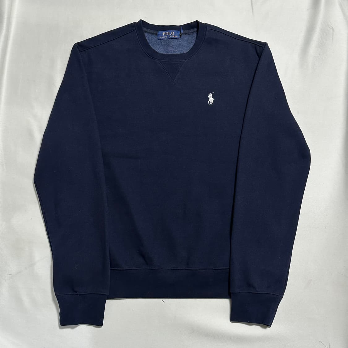 L 폴로랄프로렌 네이비 기모 라운드넥 맨투맨 상품이미지2