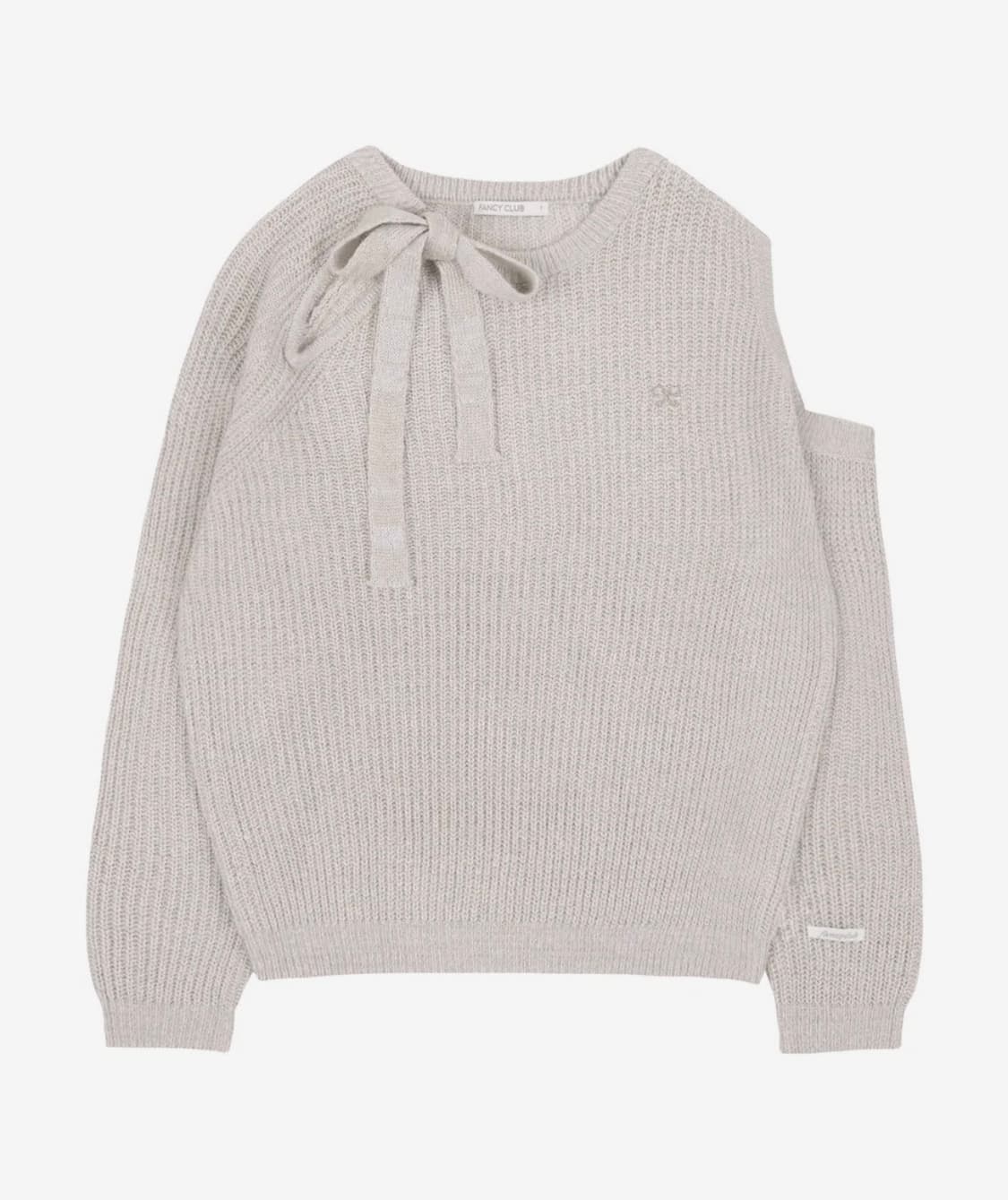 팬시클럽 리본 원숄더 니트 상품이미지2