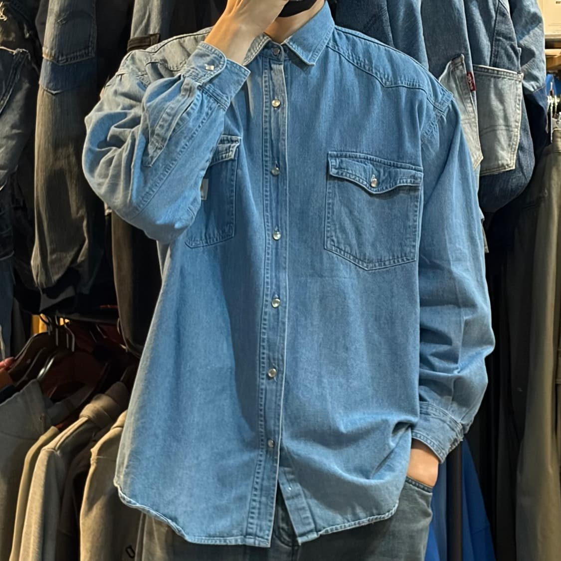 [NO.9] 칼하트 데님 긴팔셔츠 상품이미지1