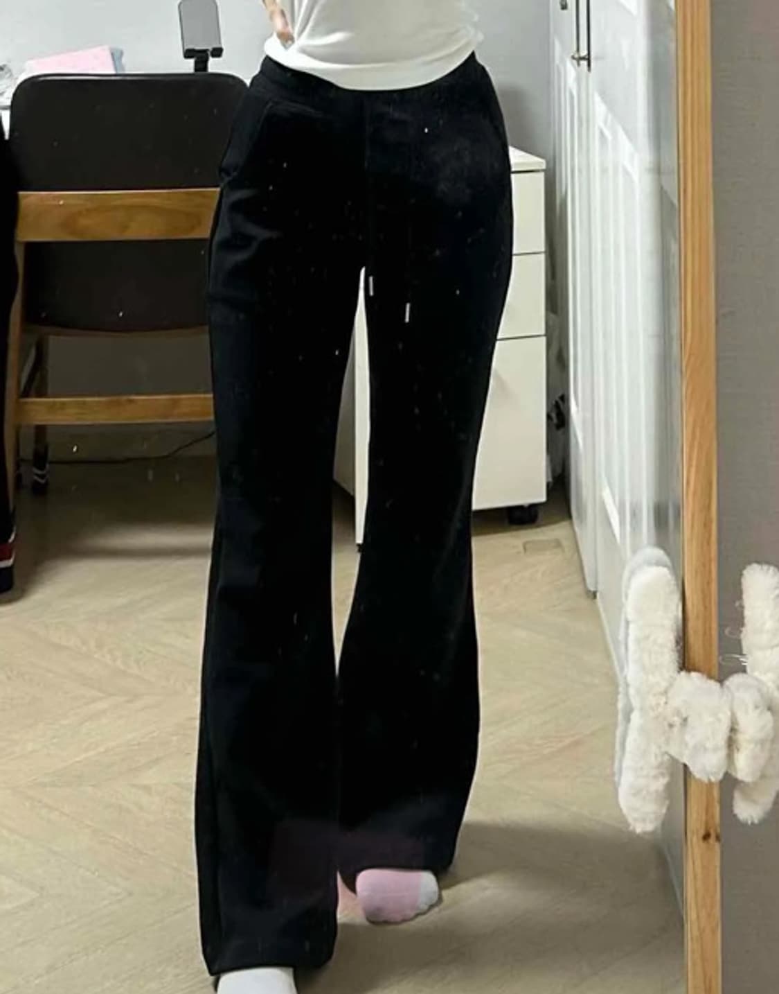 블랙업 부츠컷 밴딩팬츠 상품이미지2