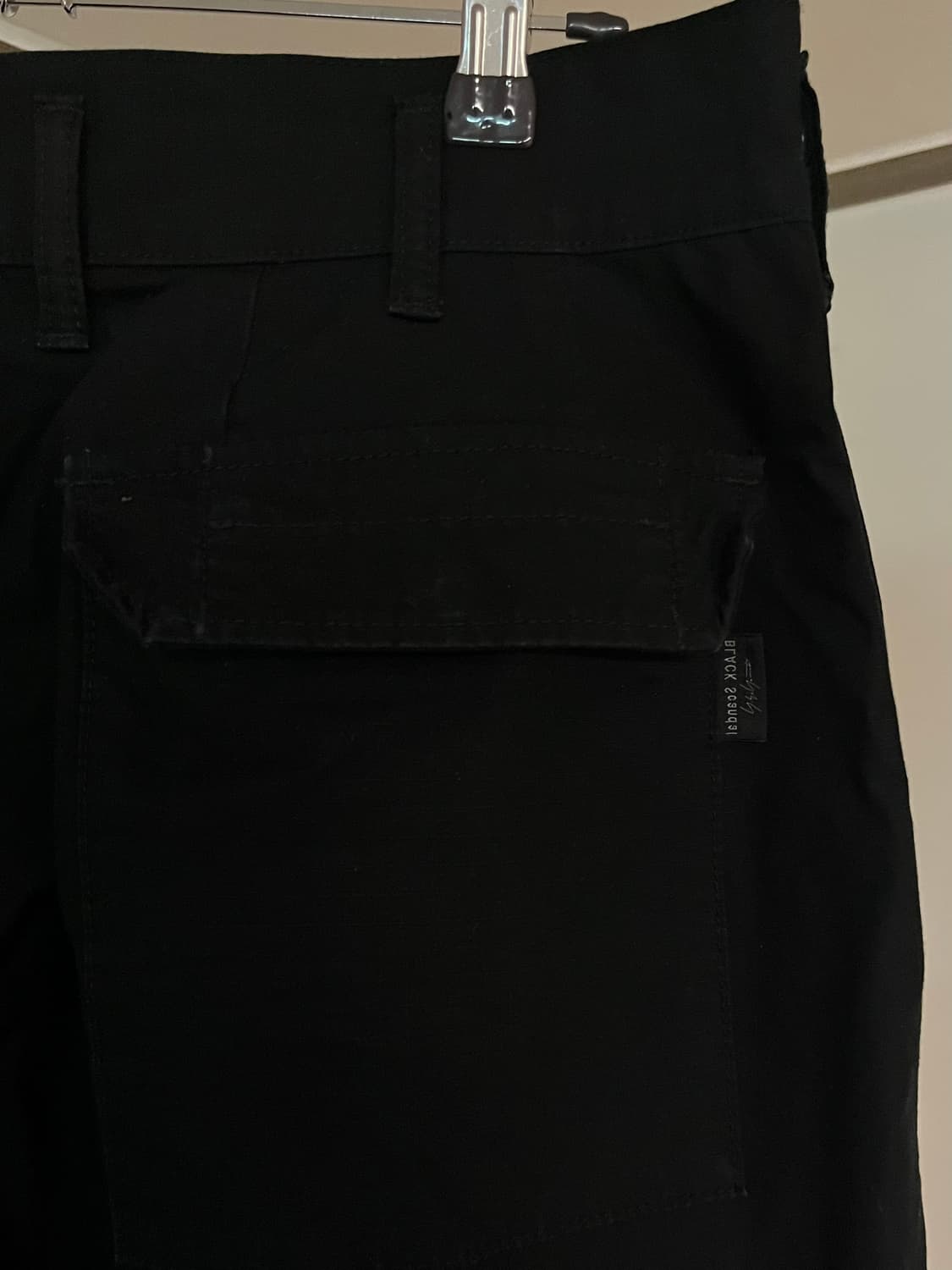 요지야마모토 블랙스캔달 립스탑 와이드 코튼 팬츠 상품이미지3