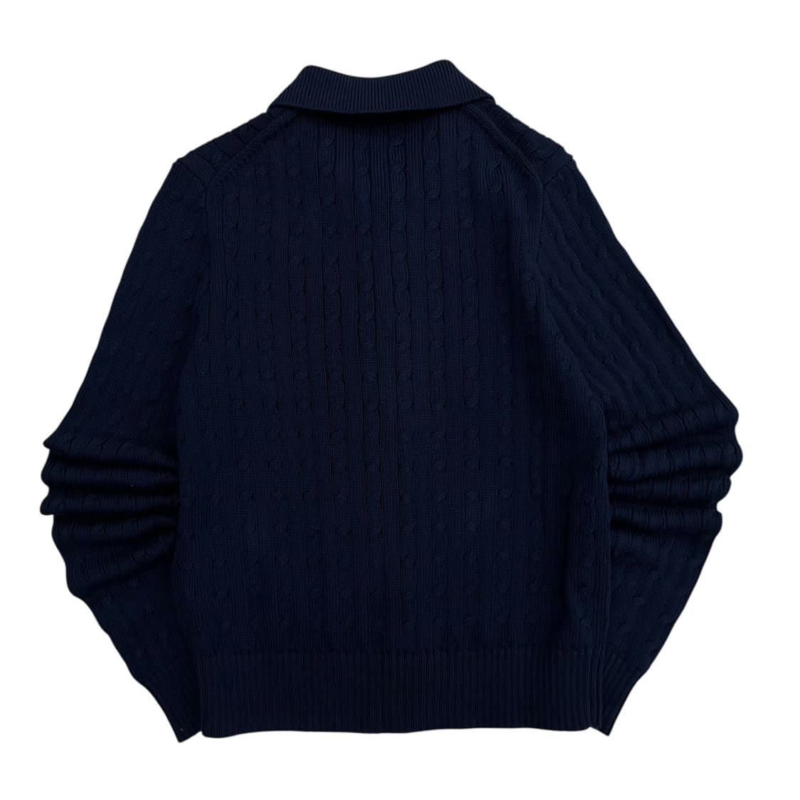 폴로 랄프로렌 레드포니 네이비 꽈배기 카라 버튼 가디건 상품이미지3